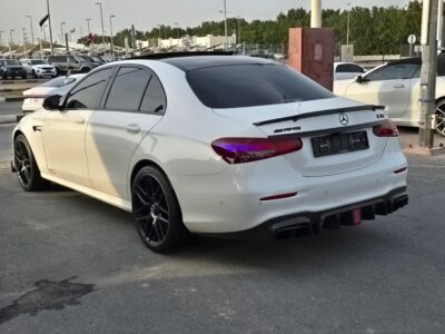 2021 Mercedes-Benz E63 S AMG 4MATIC+ 4.0-liter V8 Twin Turbo White Brown Sedan