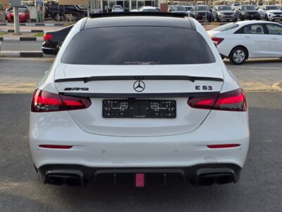 2021 Mercedes-Benz E63 S AMG 4MATIC+ 4.0-liter V8 Twin Turbo White Brown Sedan