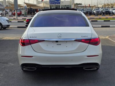 2021 Mercedes-Benz S500 4MATIC 3.0-liter Turbocharged inline-6 Engine White Black Sedan