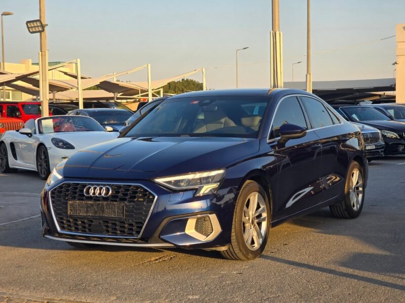 2022 Audi A3 1.5 Litres Inline 4-cylinder Turbo Engine Blue Beige Sedan FWD
