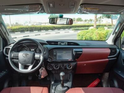 2022 Toyota Hilux 2.4 Mid Option 4 Cylinder 2.4-liter Diesel White Red Pickup Truck