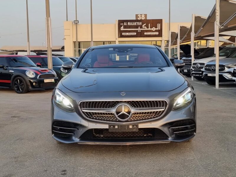 2019 Mercedes-Benz S560 Coupe 4.0L V8 Twin-Turbocharged Engine Grey Red Full Option