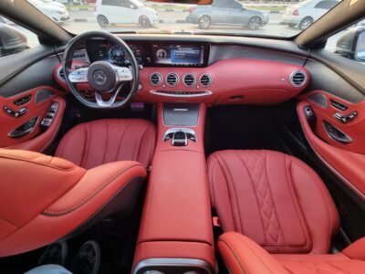 2019 Mercedes-Benz S560 Coupe 4.0L V8 Twin-Turbocharged Engine Grey Red Full Option