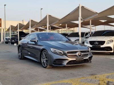 2019 Mercedes-Benz S560 Coupe 4.0L V8 Twin-Turbocharged Engine Grey Red Full Option