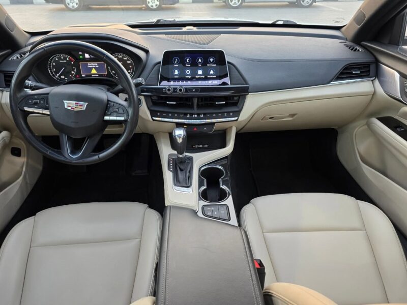 2022 Cadillac CT4 Premium Luxury 2.0 Litres Turbo I4 Engine White Beige RWD
