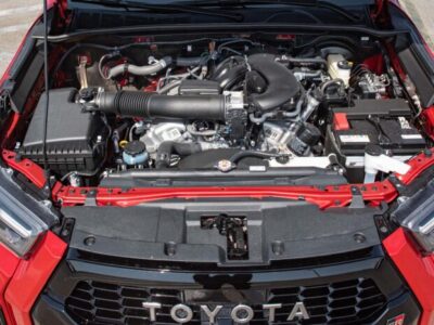 2023 Toyota Hilux 2.4 Litre Diesel 4-cylinder Engine Red Black Pick-Up Truck 4WD