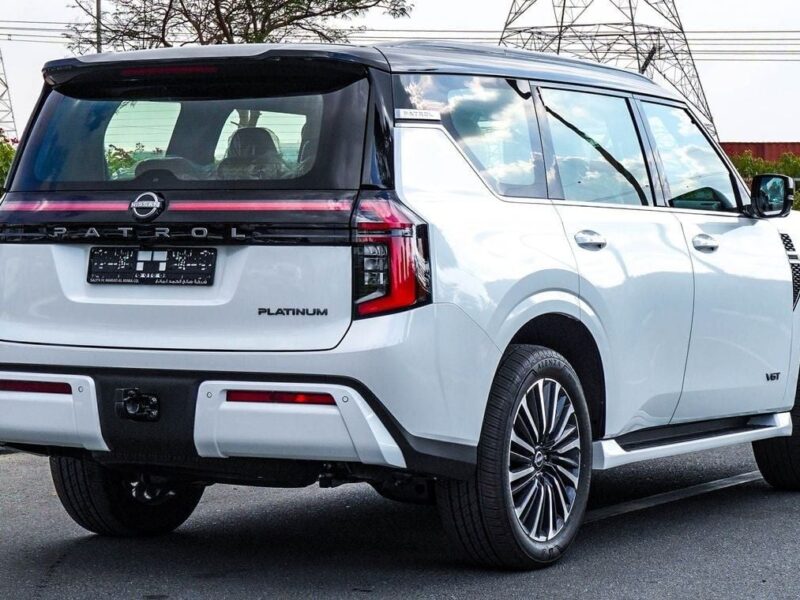 2025 Nissan Patrol Platinum 3.5L V6 Twin Turbo Petrol Engine White Tan SUV Automatic