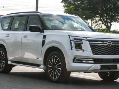 2025 Nissan Patrol Platinum 3.5L V6 Twin Turbo Petrol Engine White Tan SUV Automatic