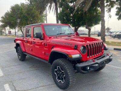 2020 Jeep Gladiator Rubicon Dual Cab 3.6L Petrol V6 Engine Red Black Pickup Truck
