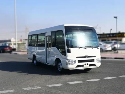 2024 Toyota Coaster 4.2 Litres 6 Cylinders Petrol Engine White Grey Bus Manual GCC Specs