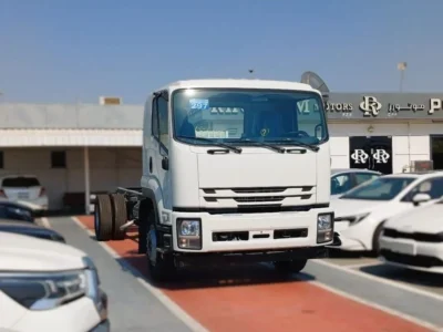 2024 Isuzu FVR 18 TON 4x2 Chassis 7.8 Litres 4 Cylinder Engine White Black Truck