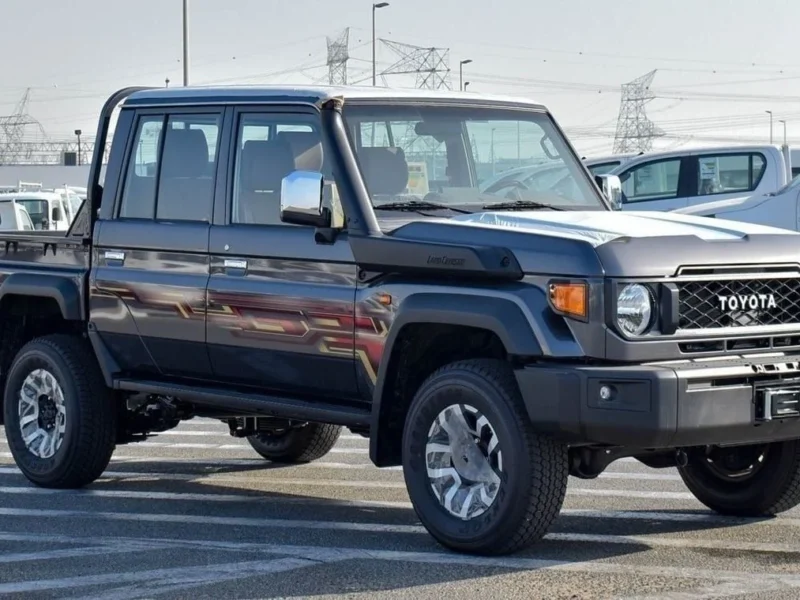 2024 Toyota Land Cruiser Pick Up 2.8L 4 Cylinders Diesel Automatic Grey Tan Pickup Truck