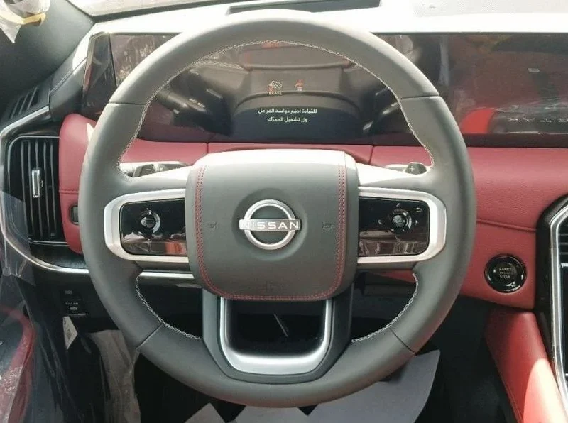 2025 Nissan Patrol Platinum 3.5L 6 Cylinder Petrol Engine Grey Red SUV GCC Specs