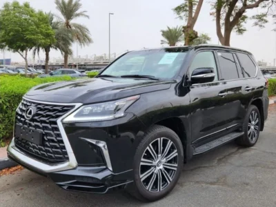 2021 Lexus LX 570 Sport 5.7 Litres 8 Cylinder Petrol Engine Black Red SUV GCC Specs