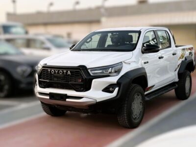 2025 Toyota Hilux GR-S 2.8-liter 4 Cylinder Turbocharged Diesel Engine White Black Pickup