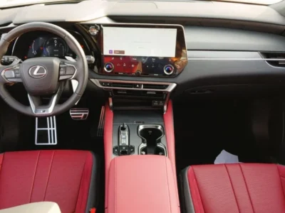 2024 Lexus RX 500h 2.4L Turbocharged Inline 4-Cylinder Hybrid Black Red SUV GCC