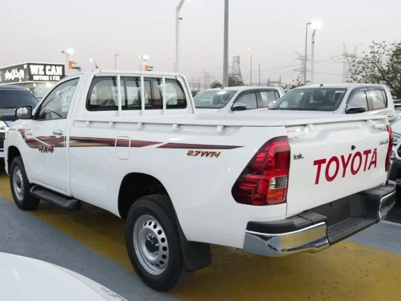 2025 Toyota Hilux GLS 2.7L Inline-4 Petrol Engine Single Cabin 4WD M/T White Red Pickup