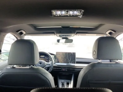 2024 Volkswagen Golf TSI R-Line 1.5-liter turbocharged 4-cylinder Engine Grey Beige Hatchback