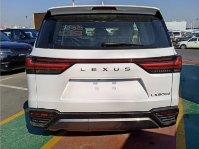 2022 Lexus LX 500 3.3 Litres Twin-Turbo Diesel V6 Engine White Tan SUV GCC Specs