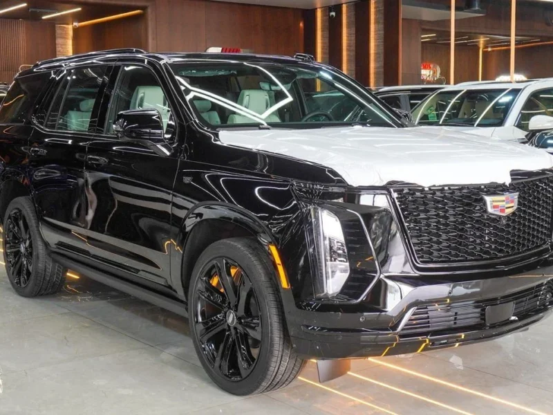 2025 Cadillac Escalade 6.2 Litres V8 Petrol Engine Black Beige SUV Automatic GCC Specs