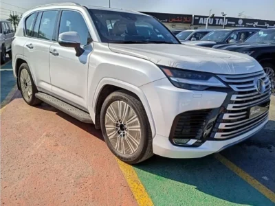 2022 Lexus LX 500 3.3 Litres Twin-Turbo Diesel V6 Engine White Tan SUV GCC Specs