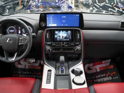 2025 Lexus LX 700h 3.4L twin-turbocharged V6 Hybrid Engine Black Red SUV GCC Specs