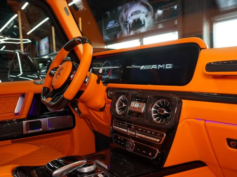 2023 Mercedes-Benz AMG G 63 Brabus 800 4.0-liter twin-turbo V8 Engine Blue Orange SUV