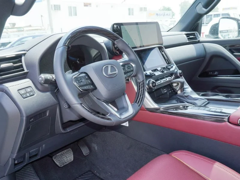 2025 Lexus LX 600 3.5 Litres V6 Petrol Engine White Burgundy SUV GCC Specs