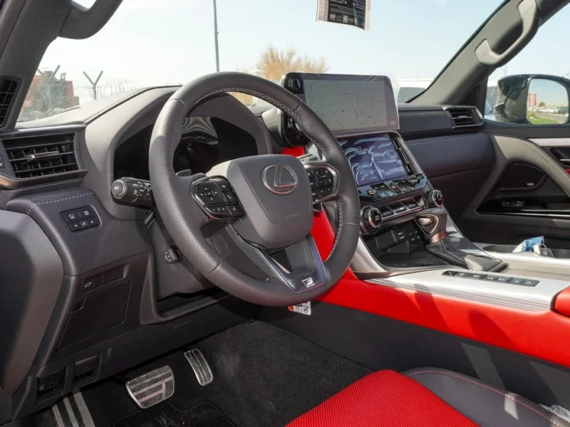 2025 Lexus LX 600 FSport 3.5 Litres V6 Petrol Engine Black Red SUV GCC Specs