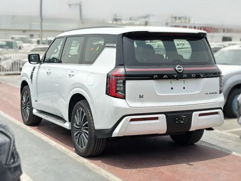 2025 Nissan Patrol LE Platinum City 3.5-liter twin-turbo V6 Engine White Red SUV GCC Specs