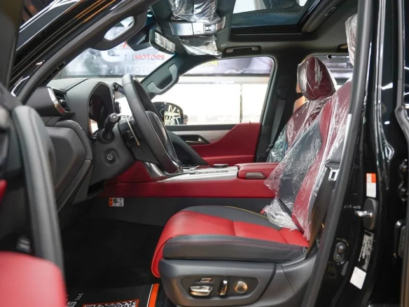 2025 Lexus LX 700h 3.4L twin-turbocharged V6 Hybrid Engine Black Red SUV GCC Specs