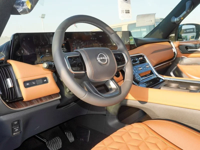 2025 Nissan Patrol Platinum 3.5 Litres Twin-Turbo V6 Petrol Engine Green Tan SUV