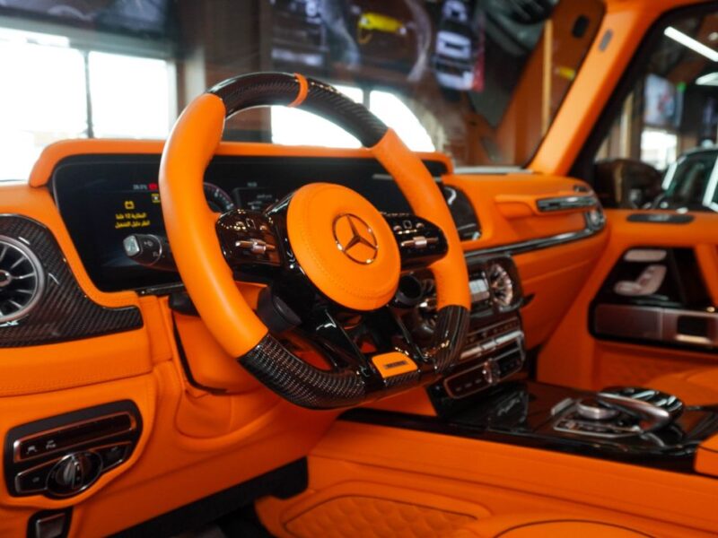 2023 Mercedes-Benz AMG G 63 Brabus 800 4.0-liter twin-turbo V8 Engine Blue Orange SUV