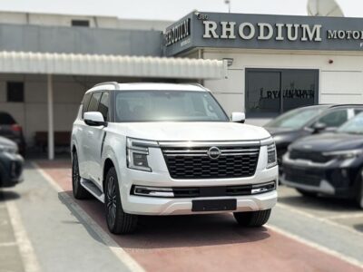 2025 Nissan Patrol LE Platinum City 3.5-liter twin-turbo V6 Engine White Red SUV GCC Specs