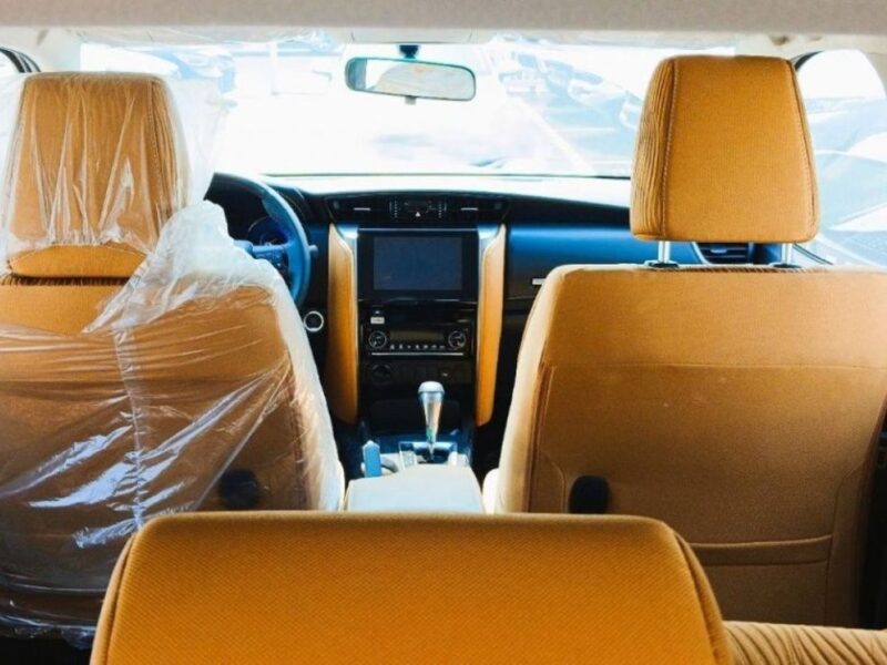 2024 Toyota Fortuner 2.4 Liters 4 Cylinders Diesel Engine White Tan SUV GCC Specs