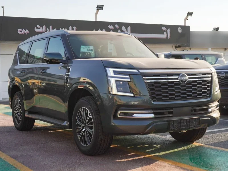 2025 Nissan Patrol Platinum 3.5 Litres Twin-Turbo V6 Petrol Engine Green Tan SUV