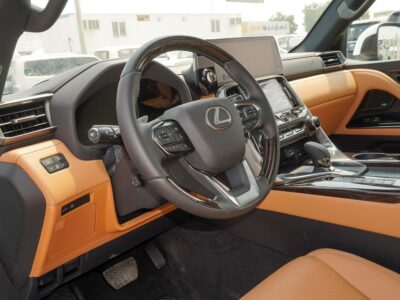 2025 Lexus LX 700h 3.5 Litres V6 Hybrid Engine White Tan SUV GCC Specs Automatic