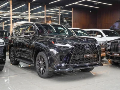 2025 Lexus LX 700h 3.4L twin-turbocharged V6 Hybrid Engine Black Red SUV GCC Specs