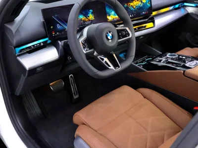 2025 BMW 5-Series 530i xDrive M PACKAGE 4 Cylinder Engine White Tan Sedan