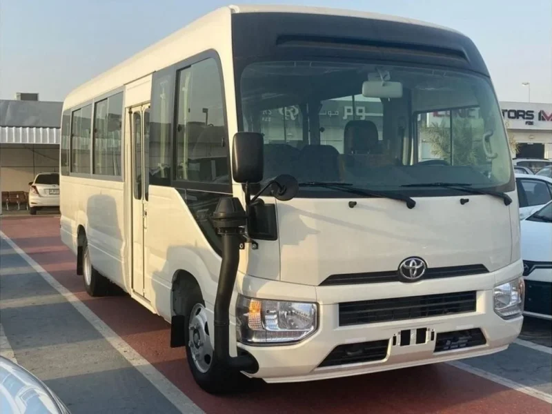 2024 Toyota Coaster 4.2L 6 Cylinders Diesel Engine 1HZ 30-Seater White Beige Bus Manual