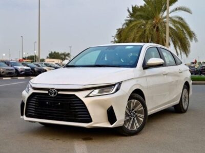 2024 TOYOTA YARIS YX 1.3 Litres 4 Cylinders PETROL Engine White Beige Sedan Automatic