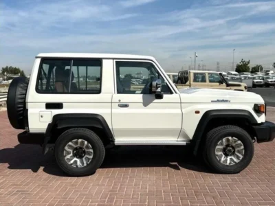 2024 Toyota Land Cruiser 70 Hardtop 3-Door 2.8L 4 Cylinders Diesel Engine White Brown SUV