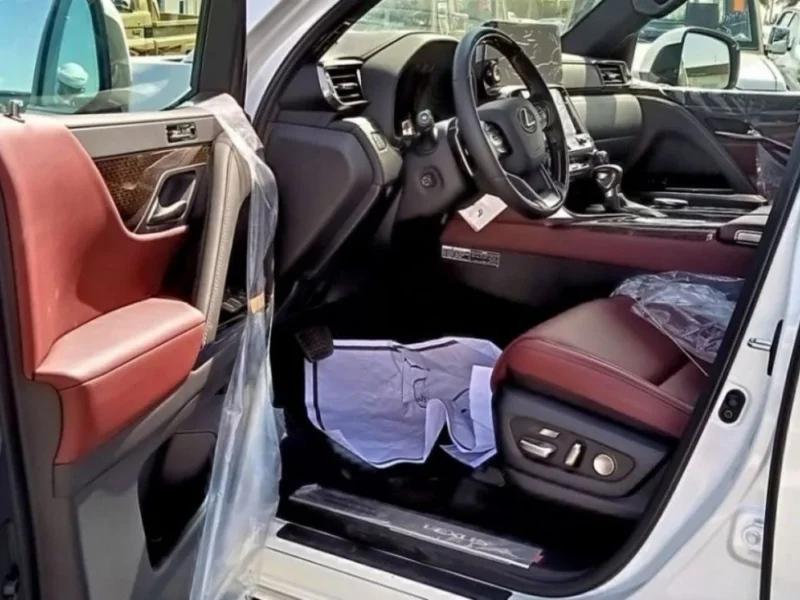 2022 Lexus LX600 Turbo Sport Signature 3.5-liter V6 Twin-Turbocharged Engine White Red SUV