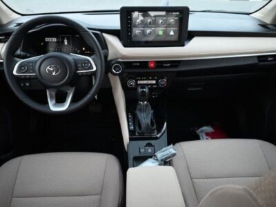 2024 TOYOTA YARIS YX 1.3 Litres 4 Cylinders PETROL Engine White Beige Sedan Automatic