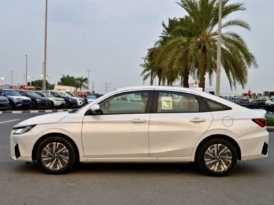 2024 TOYOTA YARIS YX 1.3 Litres 4 Cylinders PETROL Engine White Beige Sedan Automatic