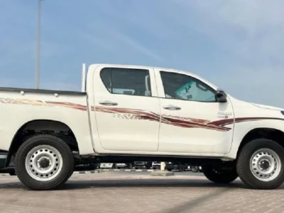 2026 Toyota Hilux 2.4-liter 4 Cylinders Turbocharged Diesel White Red Pickup Truck