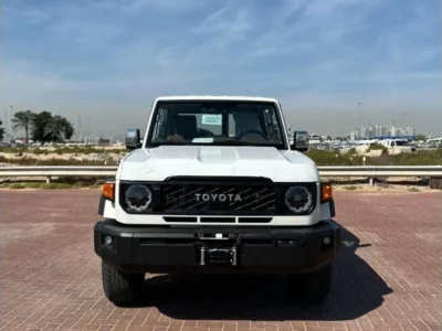 2024 Toyota Land Cruiser 70 Hardtop 3-Door 2.8L 4 Cylinders Diesel Engine White Brown SUV