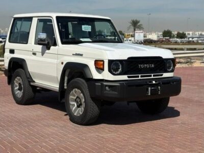 2024 Toyota Land Cruiser 70 Hardtop 3-Door 2.8L 4 Cylinders Diesel Engine White Brown SUV