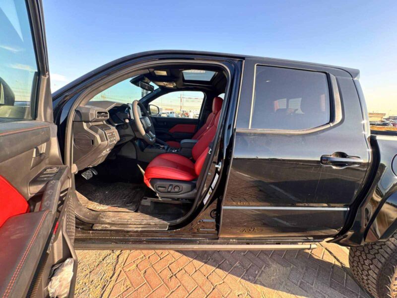 2025 Toyota Tacoma TRD Pro 2.4L i-FORCE MAX turbocharged 4-cylinder Engine Black Red Pickup