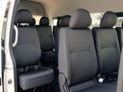 2025 Toyota Hiace High roof 2.5L Diesel MT 16-Seat 4-Cylinder Turbo White Black Van